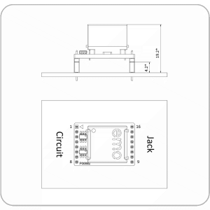 Drawing for the network isolator EMOSAFE EN-100T