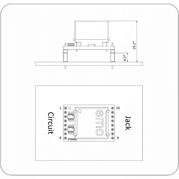 Drawing for the network isolator EMOSAFE EN-100T