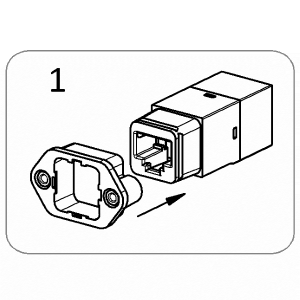 Montageansicht von Blende Z-3-SF-INT innenliegend