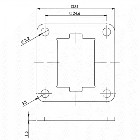 Drawing for the bracket Z-6-KMB Keystone