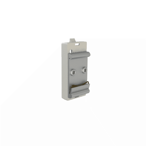 Rear view for the DIN rail adapter Z-6-R for network isolator EN-1005+